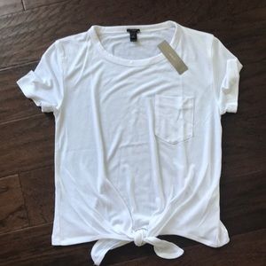 J Crew tie front tee